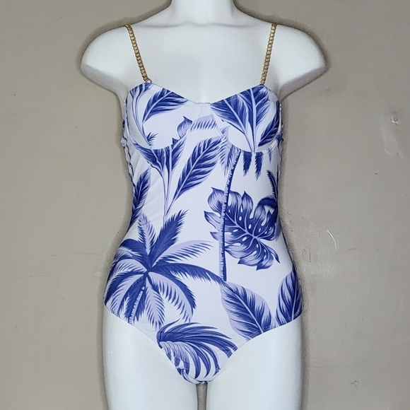 Shein Tropical Underwire Chain Strap Swimsuit - Size Small - Picture 14 of 15